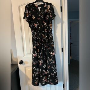 Monroe & Main women’s maxi dress size XL NWT Black floral